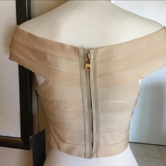 Nude Bandage Crop Top - Picture 3 of 3